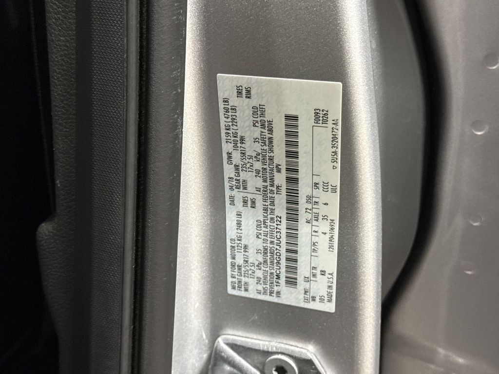 2018 Ford Escape SE
