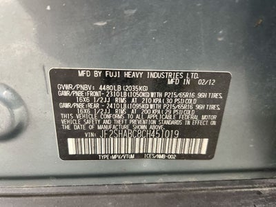 2012 Subaru Forester 2.5X