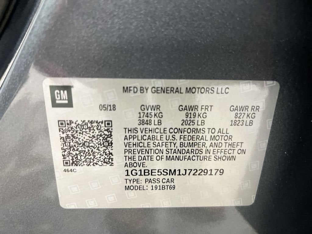 2018 Chevrolet Cruze LT