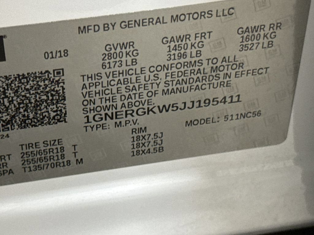 2018 Chevrolet Traverse LT Cloth