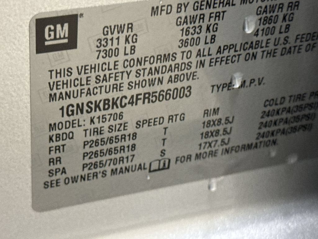 2015 Chevrolet Tahoe LT