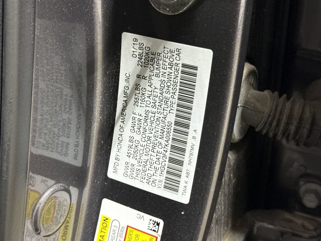 2019 Honda Accord Hybrid EX