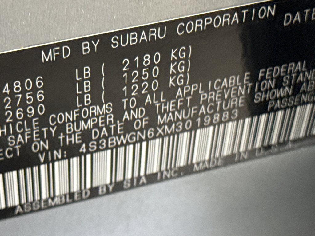 2021 Subaru Legacy Limited XT