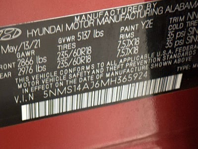 2021 Hyundai Santa Fe SE