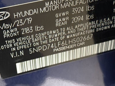 2020 Hyundai Elantra SE