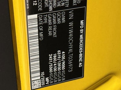 2020 Mercedes-Benz Sprinter Van 2500 High Roof I4 Gas 170" RWD