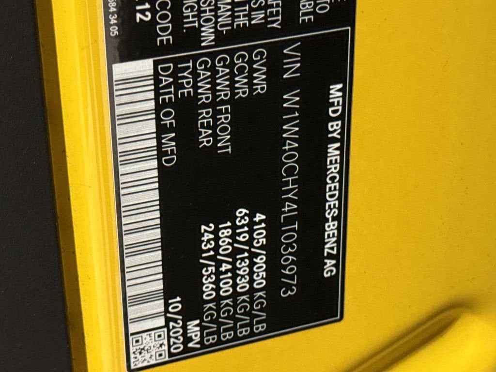 2020 Mercedes-Benz Sprinter Van 2500 High Roof I4 Gas 170" RWD
